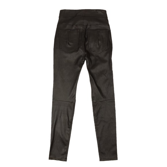NEW UNRAVEL PROJECT Black Skinny Leather Zipper Pants Size 26 $2240 - Picture 3 of 4